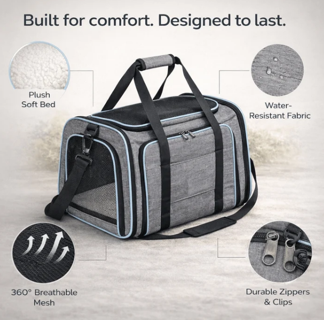 Expandable Cat Travel Carrier