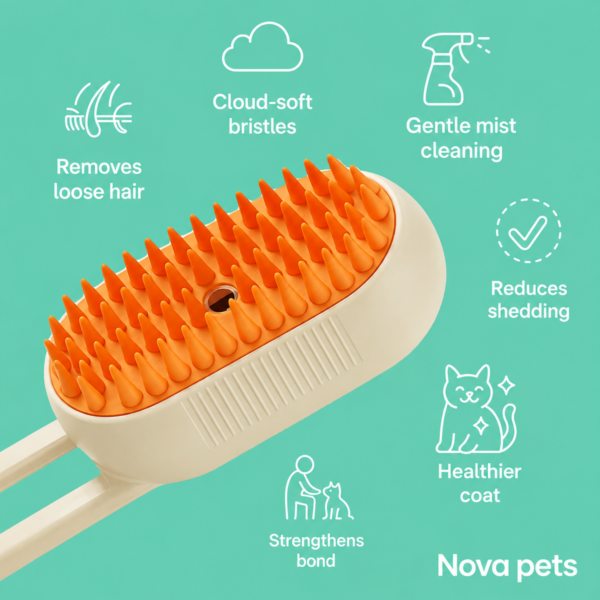GROOMING & DESHEDDING BRUSH