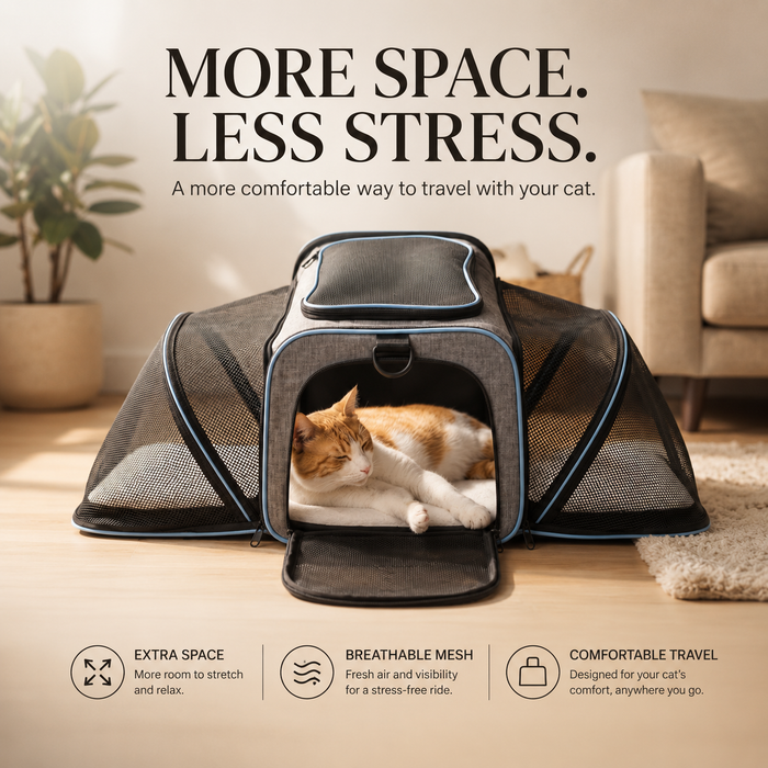 Expandable Cat Travel Carrier
