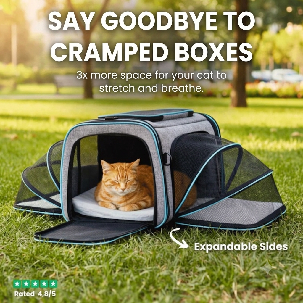 Expandable Cat Travel Carrier