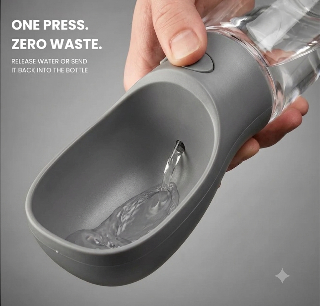 Portable Cat Water Bottle — 300 ml, Leak-Proof